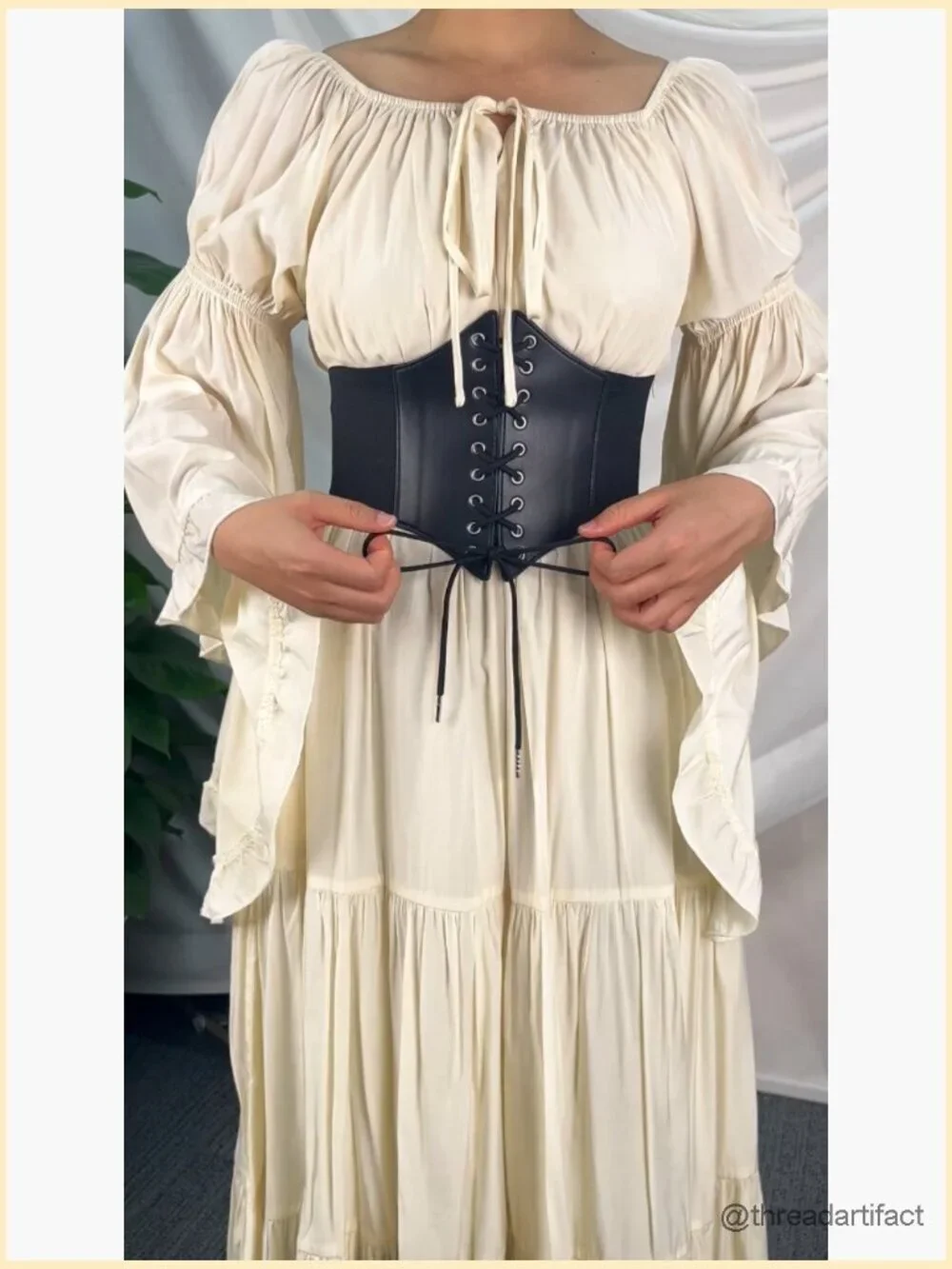 Lace-up Cinch Belt Corset Elastic Waist Belt Shapewear